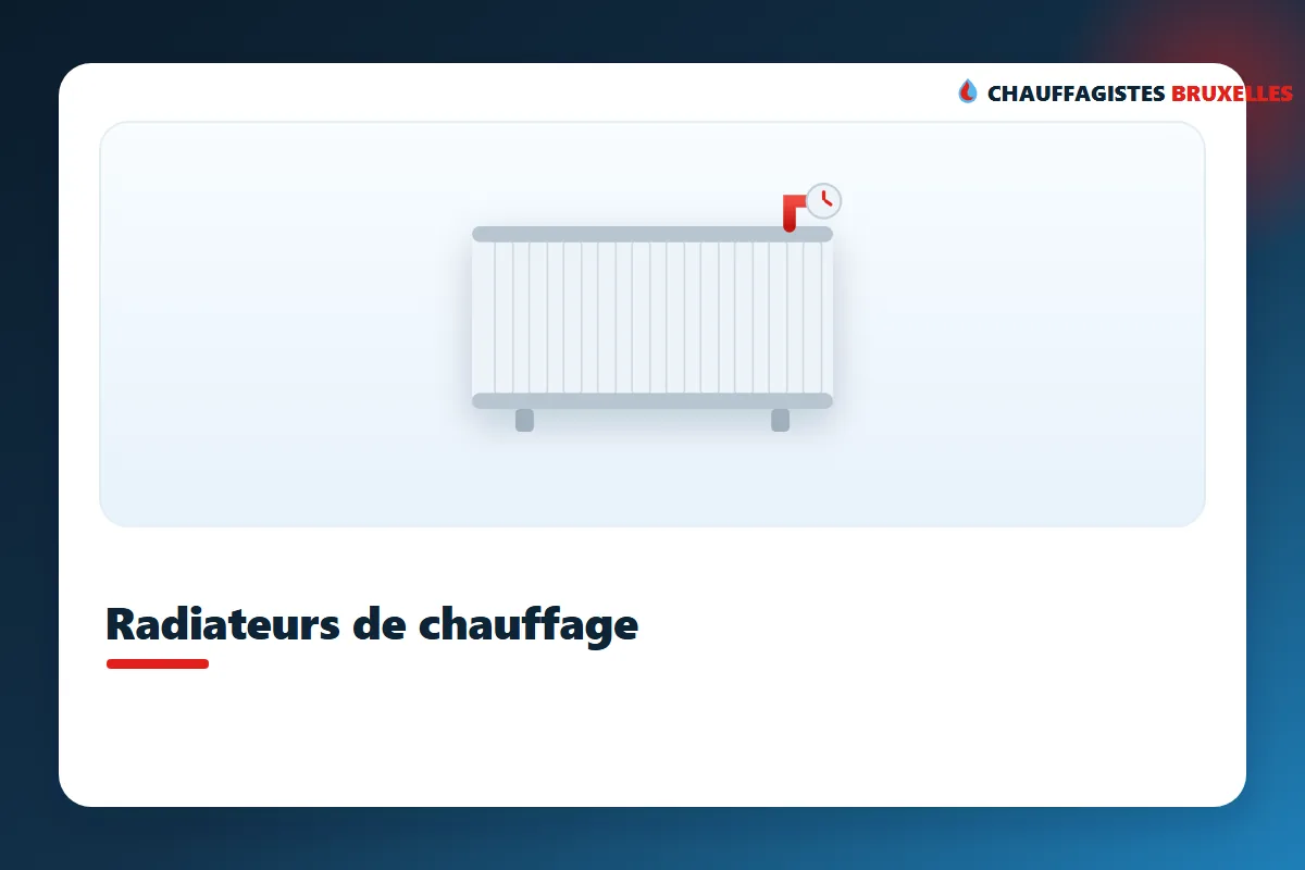 Radiator van centrale verwarming in Brussel geplaatst door een verwarmingsinstallateur